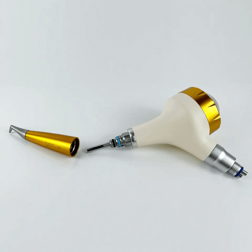 INSA Jet Pro Dental Air Prophy 4 Hole Air Polisher, 360° Rotatable Nozzle Teeth Sandblasting Handpiece for Clinic Teeth Cleaning & Stain Removal