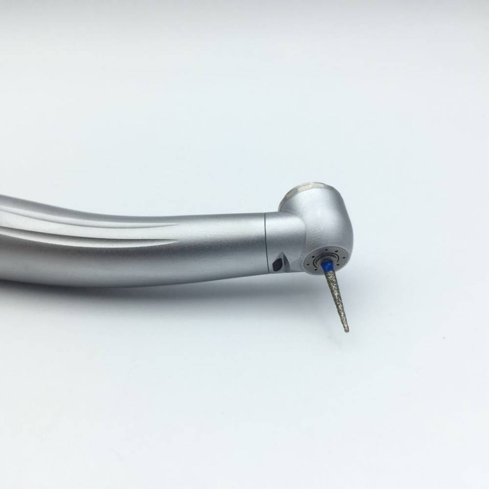 INSADENTAL INSA-605 4 Spray Fiber Optic Dental High Speed Handpiece, Standard Round Head Push Button 4-Hole LED Turbine Handpiece with Anti-Retraction Valve