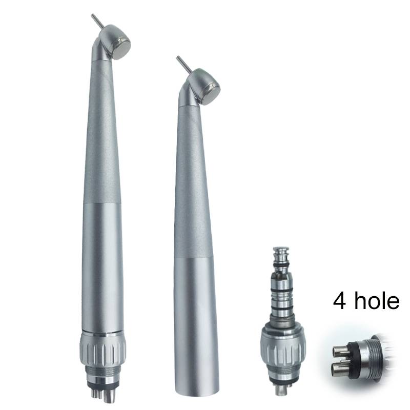 INSADENTAL INSA-603 Mini 45 Degree Surgical Fiber Optic Dental High Speed Handpiece, Push Button Single Water Spray Turbine Handpiece Compatible with 2/4/6 Hole Quick Coupler