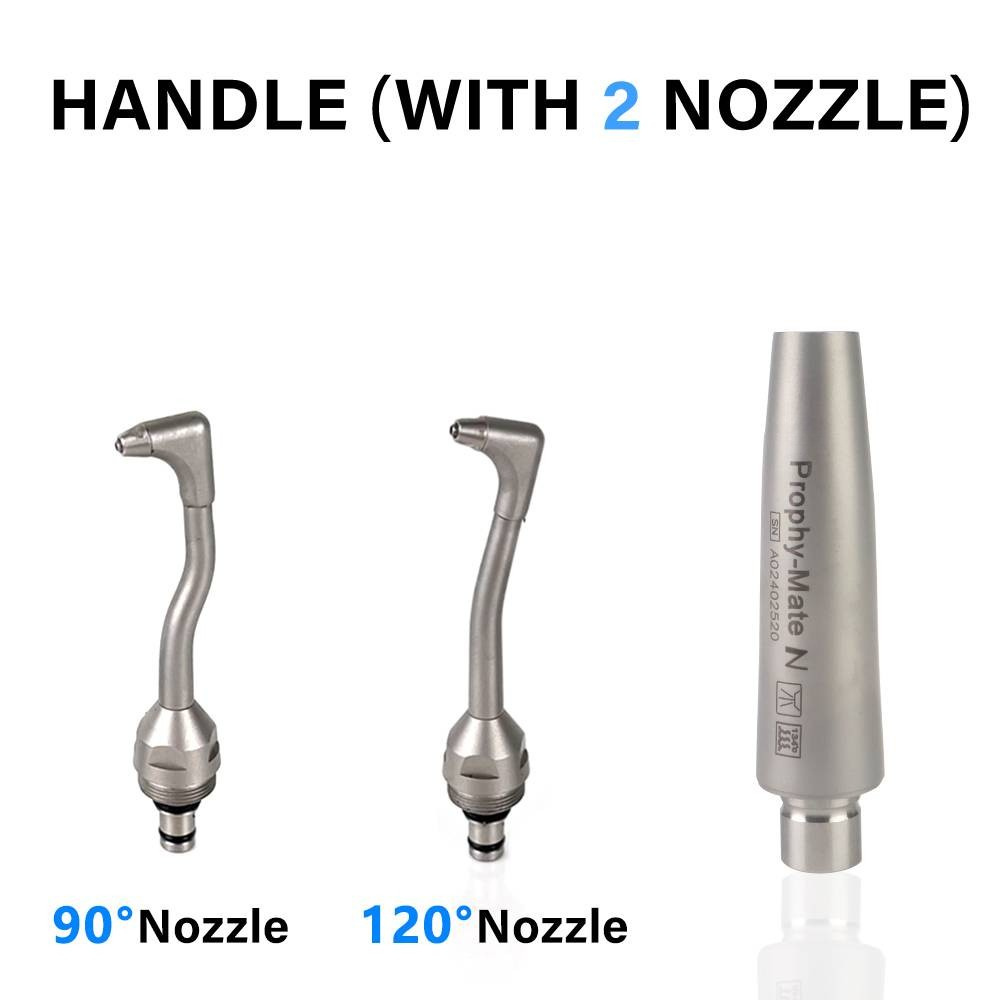 INSA Dental Air Prophy Jet 4 Holes Metal Air Polisher, Detachable Nozzle Teeth Sandblasting Machine for Clinic Teeth Cleaning
