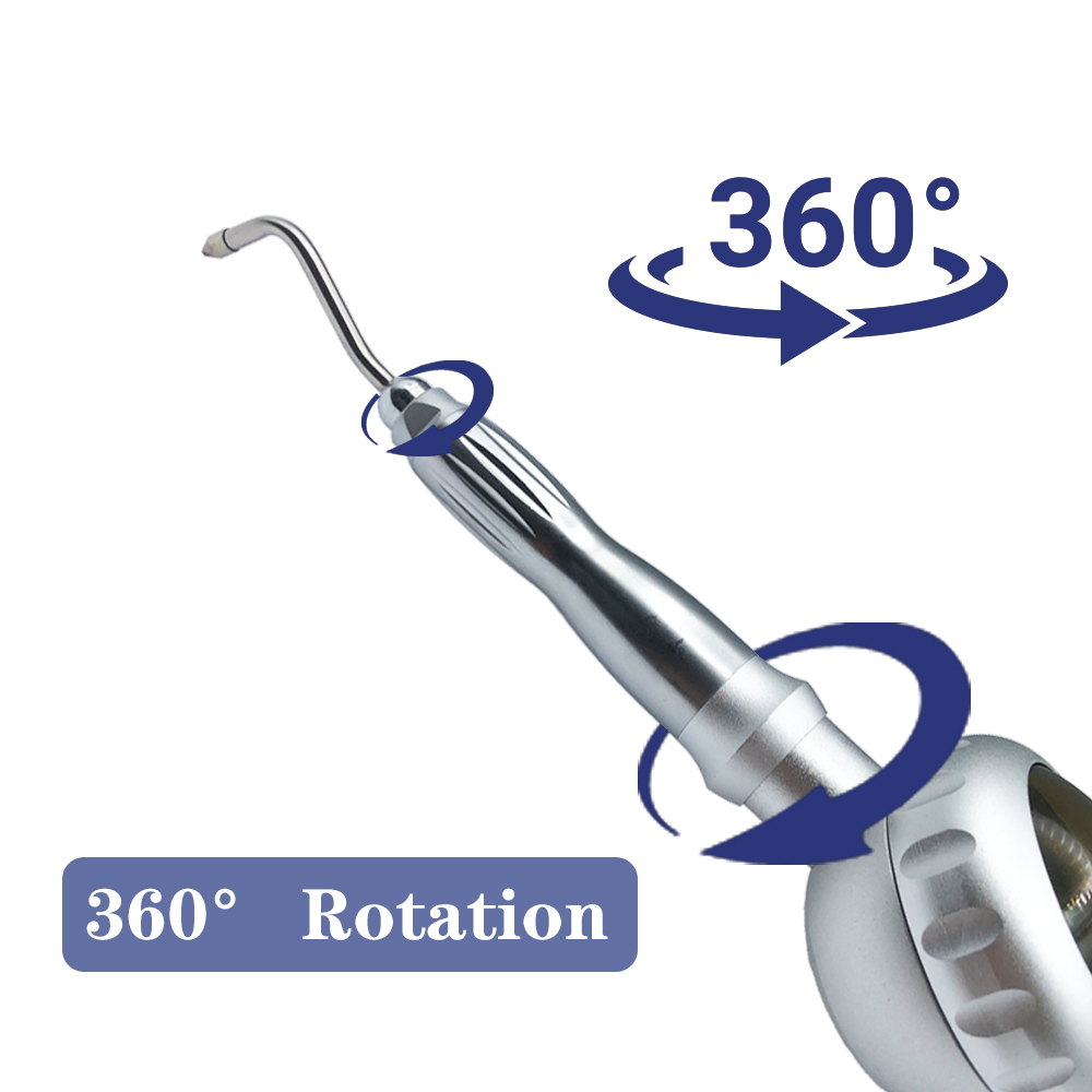 INSA Dental Air Prophy Jet 4 Hole Coupling Type Metal Air Polisher, Detachable Nozzle Teeth Sandblasting Handpiece for Clinic Teeth Cleaning