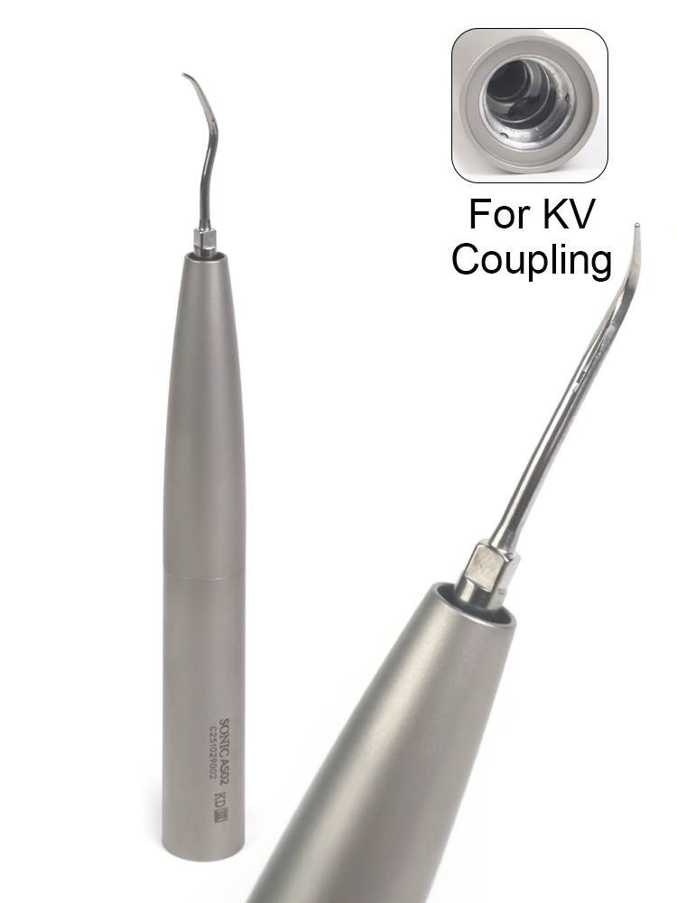 INSA-AS003 KV Quick Connect Dental Air Scaler Handpiece, Air Driven Dental Scaling Handpiece Autoclavable with 3pcs Scaler Tips for Periodontal Treatment
