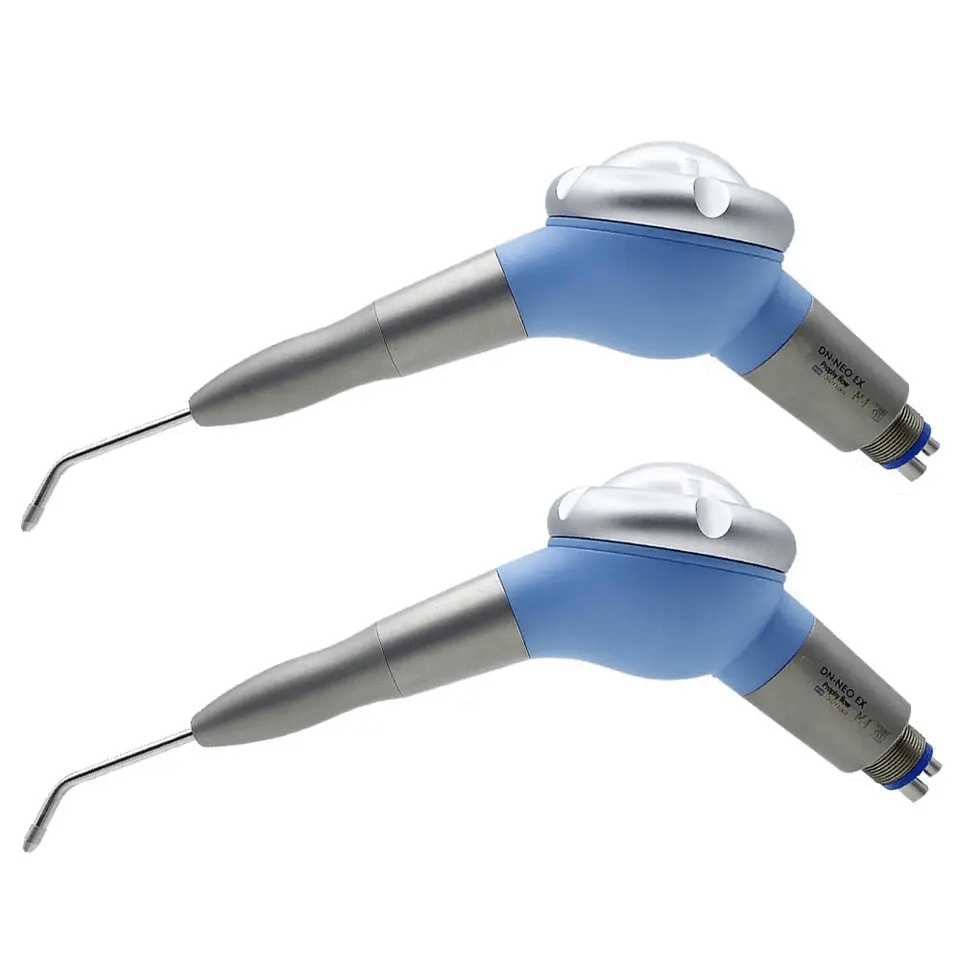 INSA-P09 Dental Prophy Flow Air Polisher Handpiece, 360° Rotatable Nozzle 4 Hole Coupling Dental Air Prophy Jet Teeth Cleaning Sand Gun