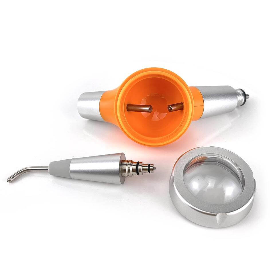 INSA Easy-Jet Dental Air Prophy Unit, 2 Hole & 4 Hole Optional Air Polisher, Detachable 360° Rotatable Nozzle for Teeth Stain Cleaning & Polishing