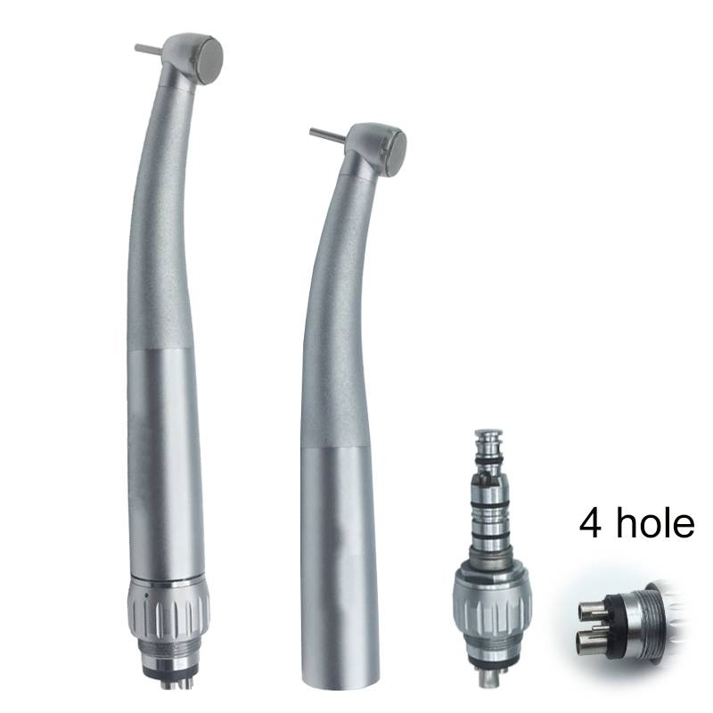 INSADENTAL INSA-601 4 Spray Fiber Optic Dental High Speed Handpiece, Torque Head Push Button 4-Hole Autoclavable Turbine Handpiece with Ceramic Bearing