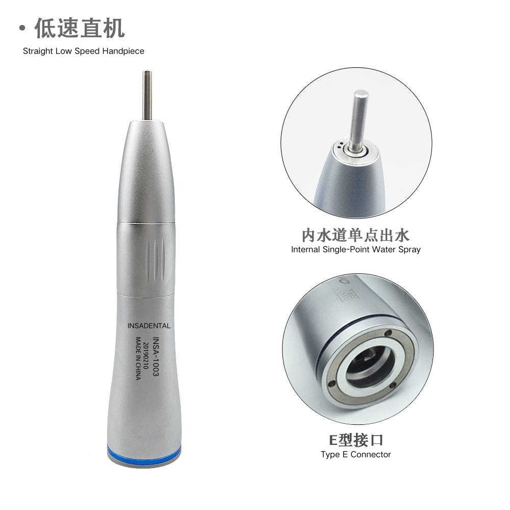 INSADENTAL INSA-KITS01 Portable LED Dental Handpiece Kit, LED Illumination High Speed Handpiece + Slow Speed Air Motor Handpiece Set for Dental Clinical Treatment