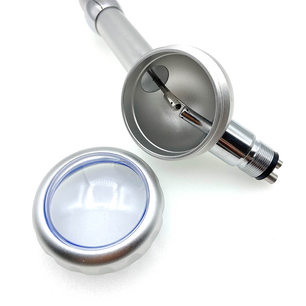 INSA-P02 Dental Air Prophy Jet Aluminum Air Polisher, 2 Hole & 4 Hole Optional Detachable 360° Rotatable Nozzle for Teeth Cleaning & Polishing