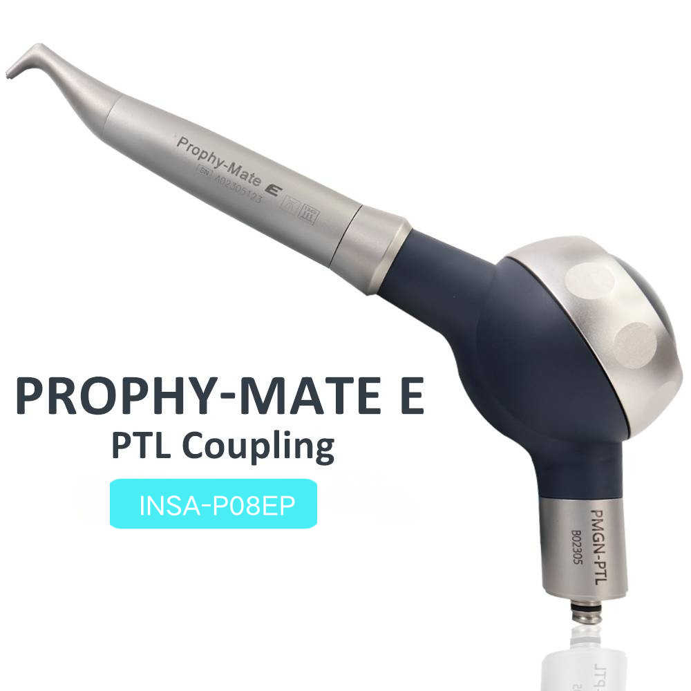 INSA PROPHY-MATE E Dental Air Prophy Jet PTL Coupling, Detachable Nozzle Metal Air Polisher Handpiece for Teeth Cleaning & Stain Removal
