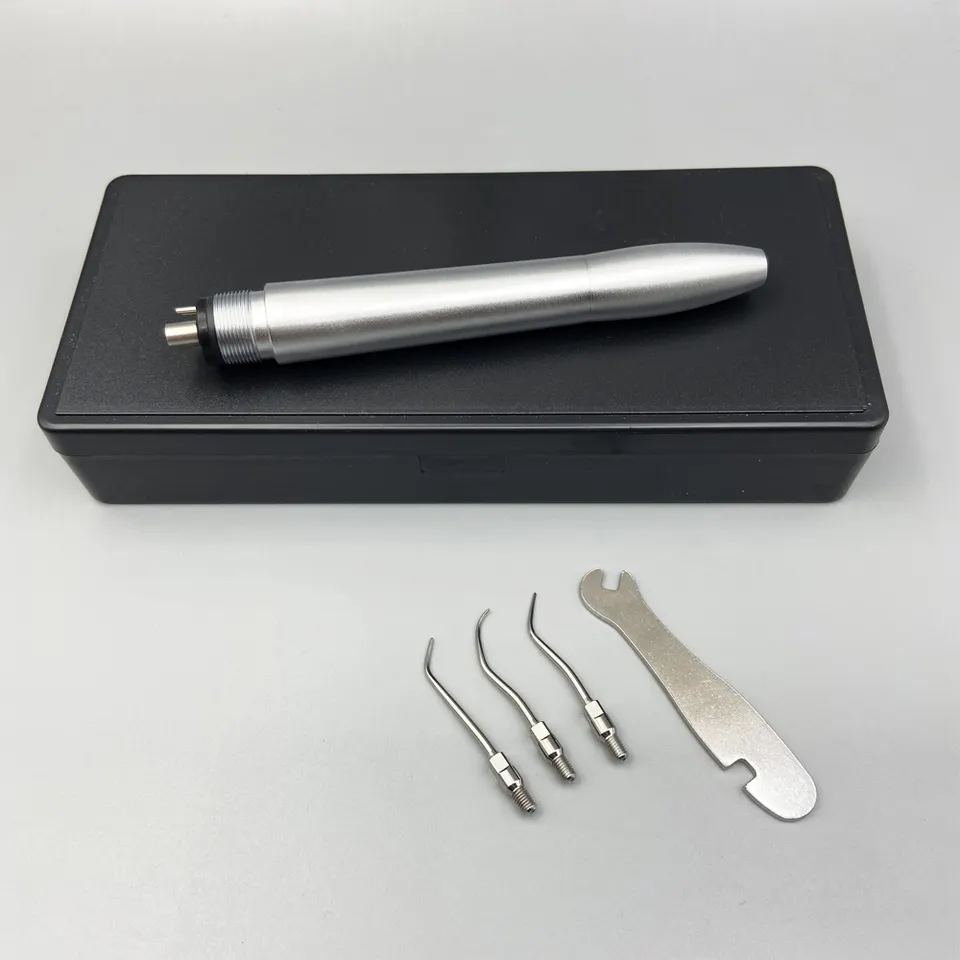 INSA-AS002 Dental Air Scaler Handpiece, 2 Hole & 4 Hole Pneumatic Air Scaler, Autoclavable with GK1/GK2/GK3 Scaling Tips & Endodontic Plastic Tips