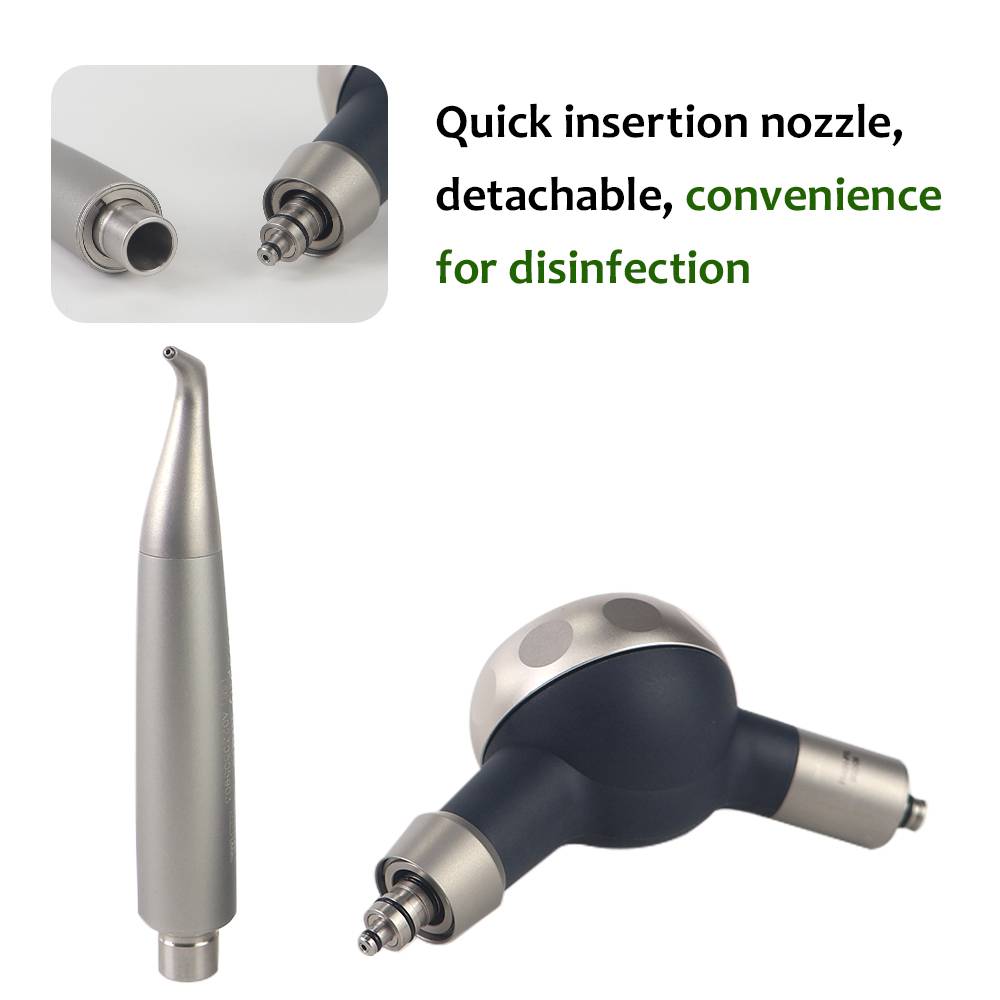 INSA PROPHY-MATE E Dental Air Prophy Jet PTL Coupling, Detachable Nozzle Metal Air Polisher Handpiece for Teeth Cleaning & Stain Removal