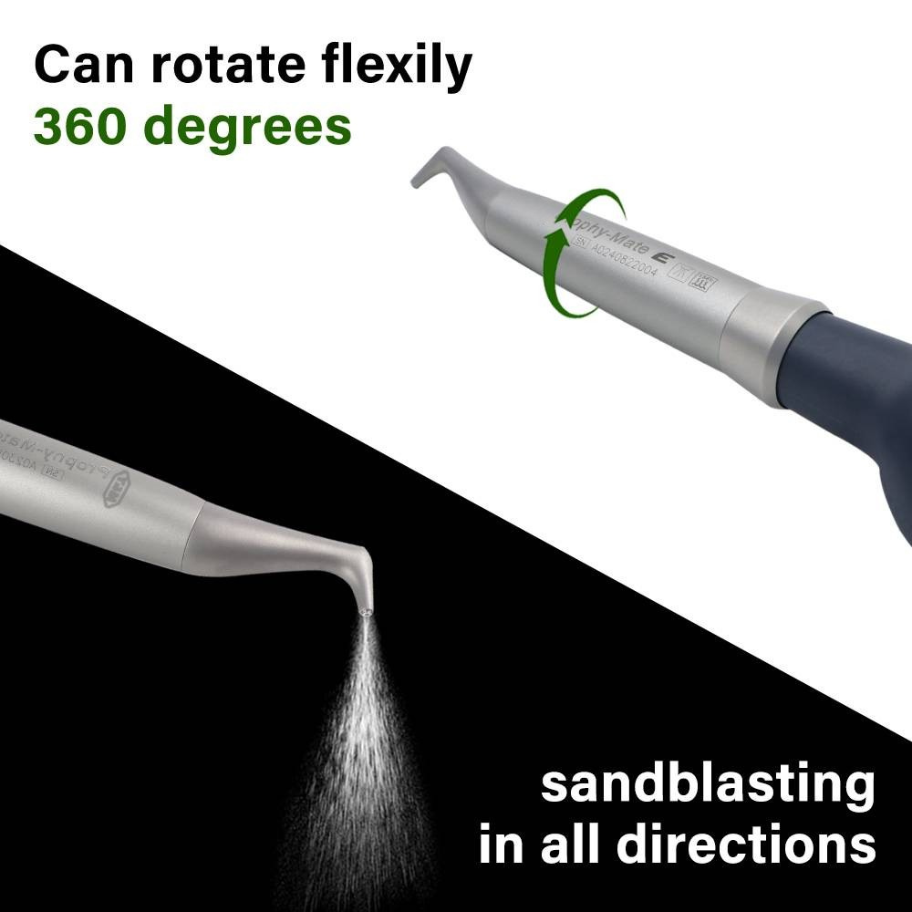 INSA PROPHY-MATE E Dental Air Prophy Jet PTL Coupling, Detachable Nozzle Metal Air Polisher Handpiece for Teeth Cleaning & Stain Removal