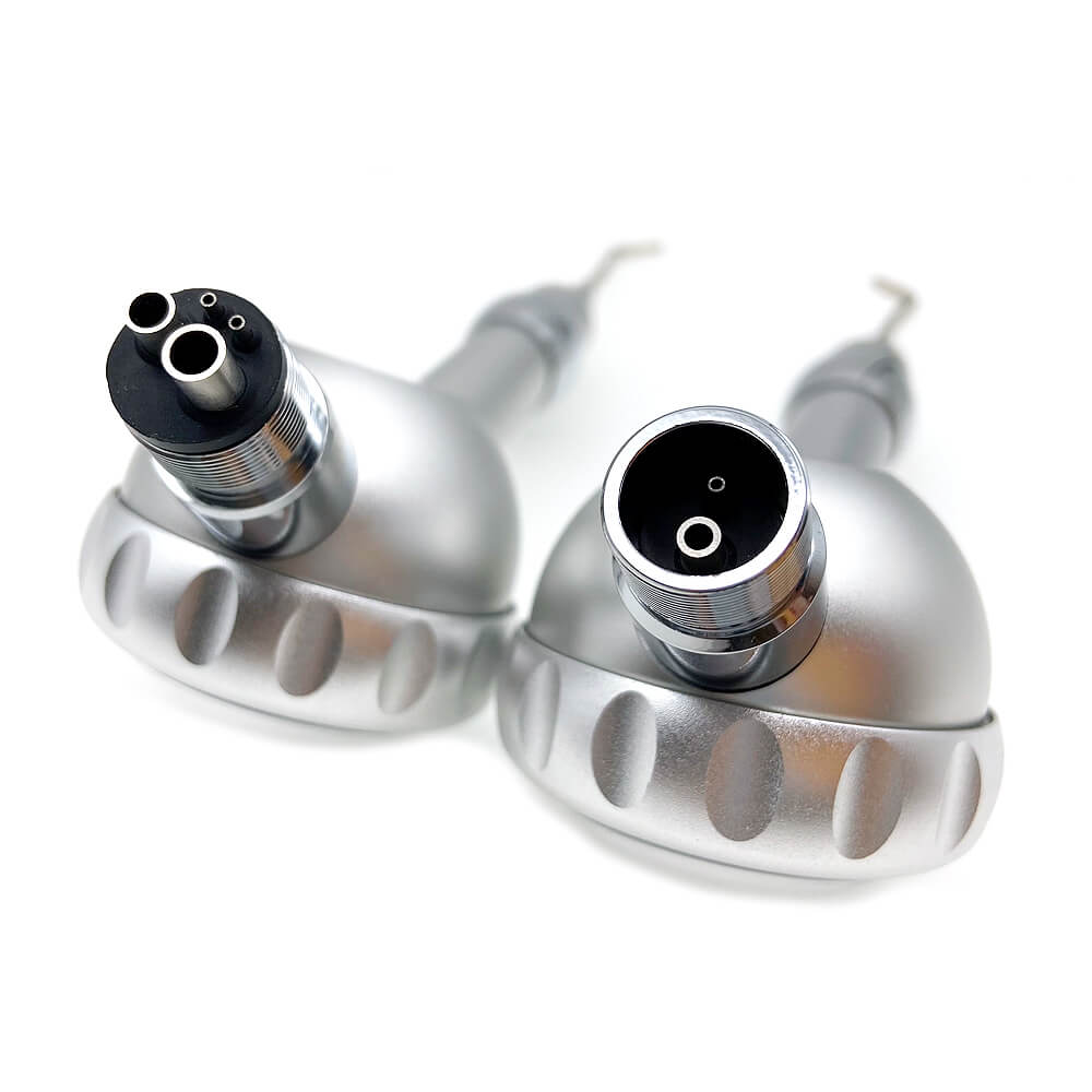 INSA-P02 Dental Air Prophy Jet Aluminum Air Polisher, 2 Hole & 4 Hole Optional Detachable 360° Rotatable Nozzle for Teeth Cleaning & Polishing