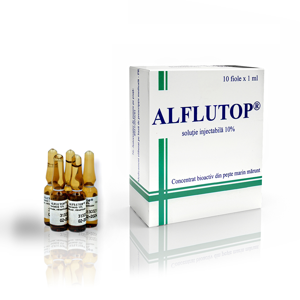 Buy Original ALFLUTOP Injections Ampoules Biotehnos Romania - pack 5 boxes - 50 vials