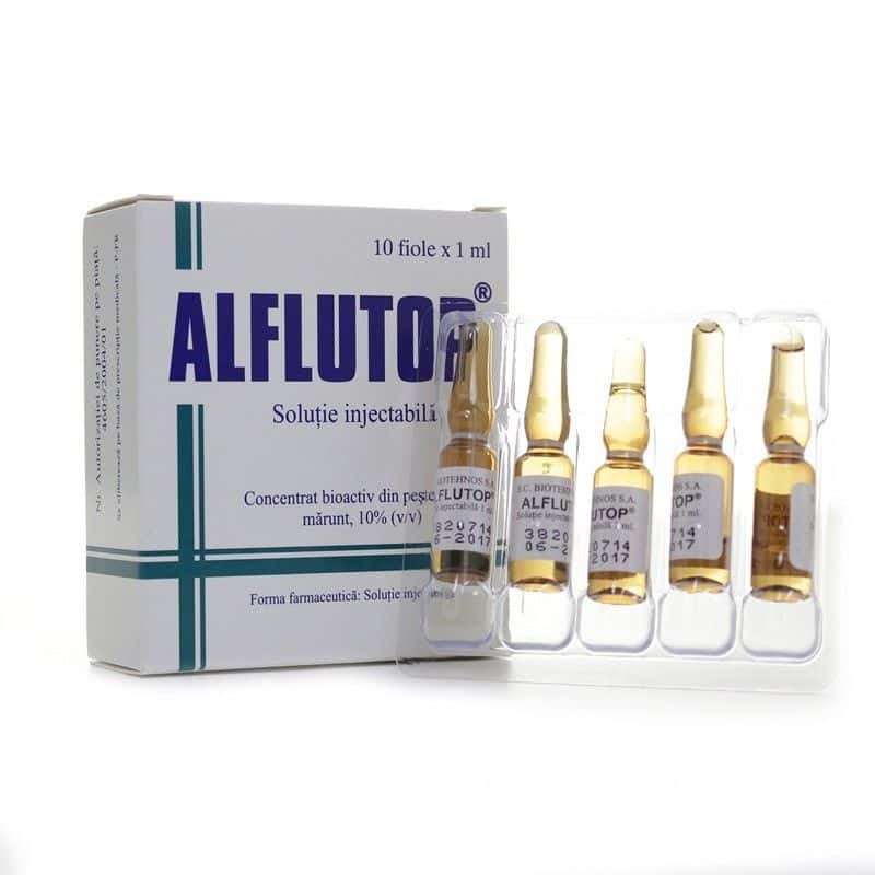 Buy Original ALFLUTOP Injections Ampoules Biotehnos Romania - pack 5 boxes - 50 vials