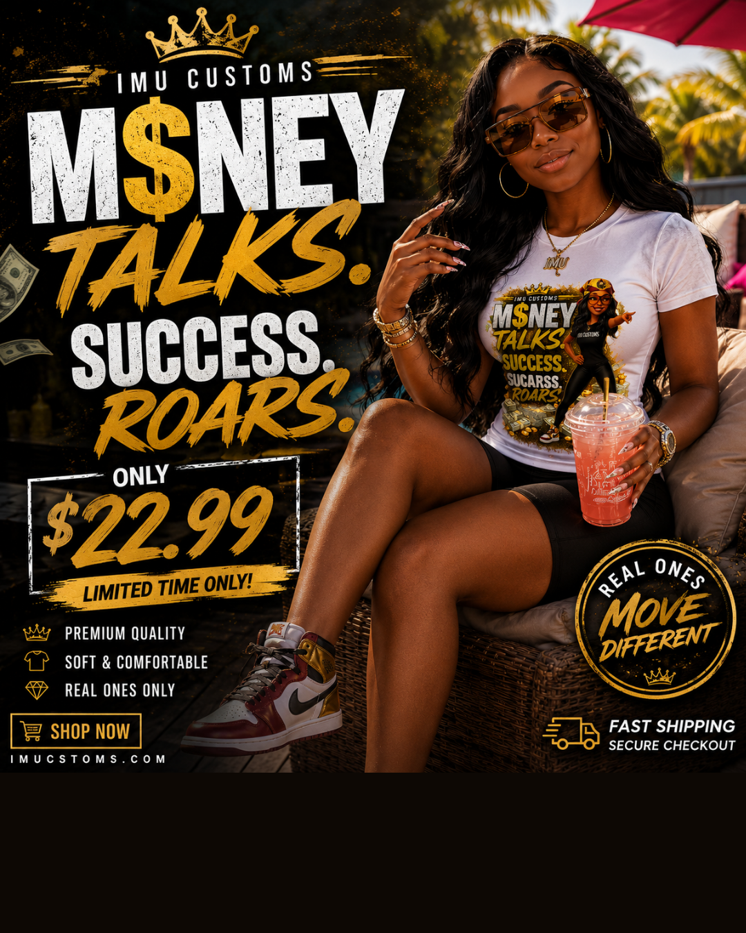 Money Talks Success Roars T-Shirt