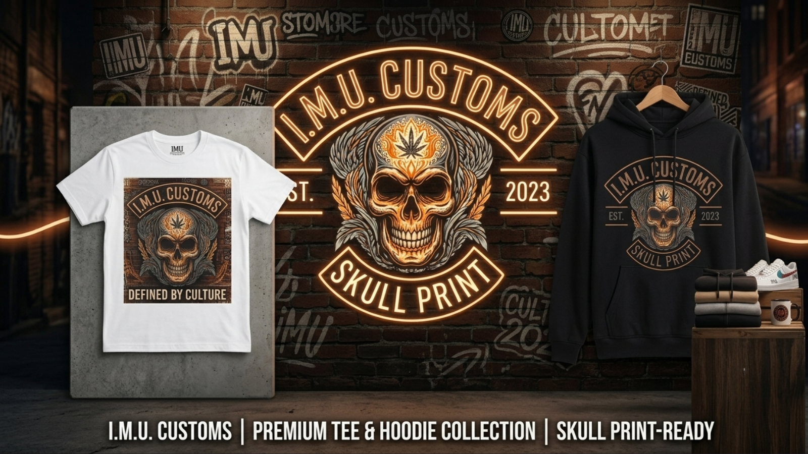 I.M.U. Customs Skull Print Collection