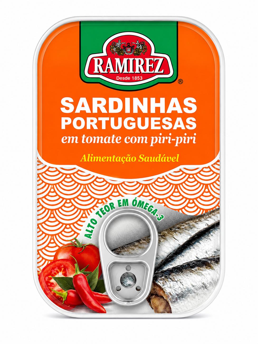 Ramirez sardinės pomidorų-piri-piri padaže (aštrios)