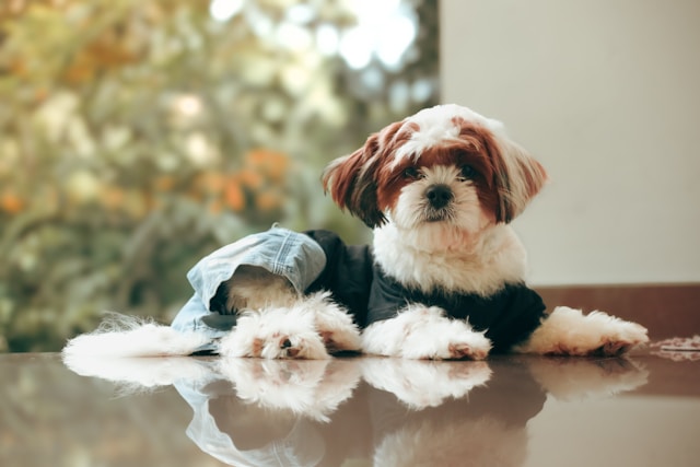Suéter y jeans para perro pequeño