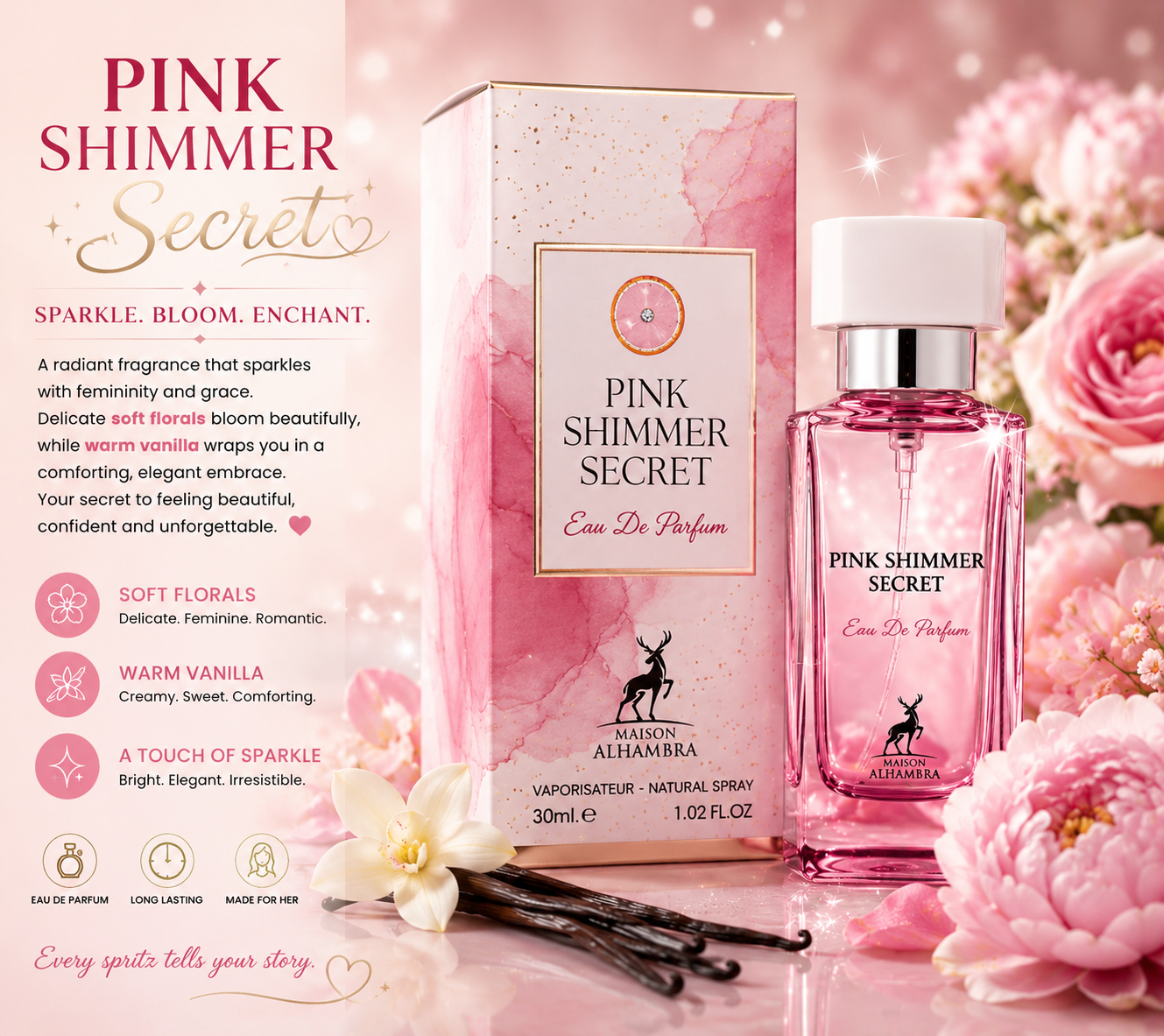 Pink Shimmer Secret Eau De Parfum 30ml