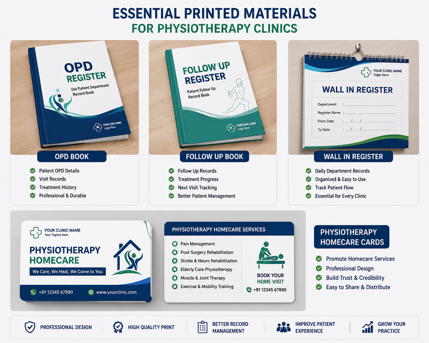 Physiotherapy Clinic Printed Materials Kit
