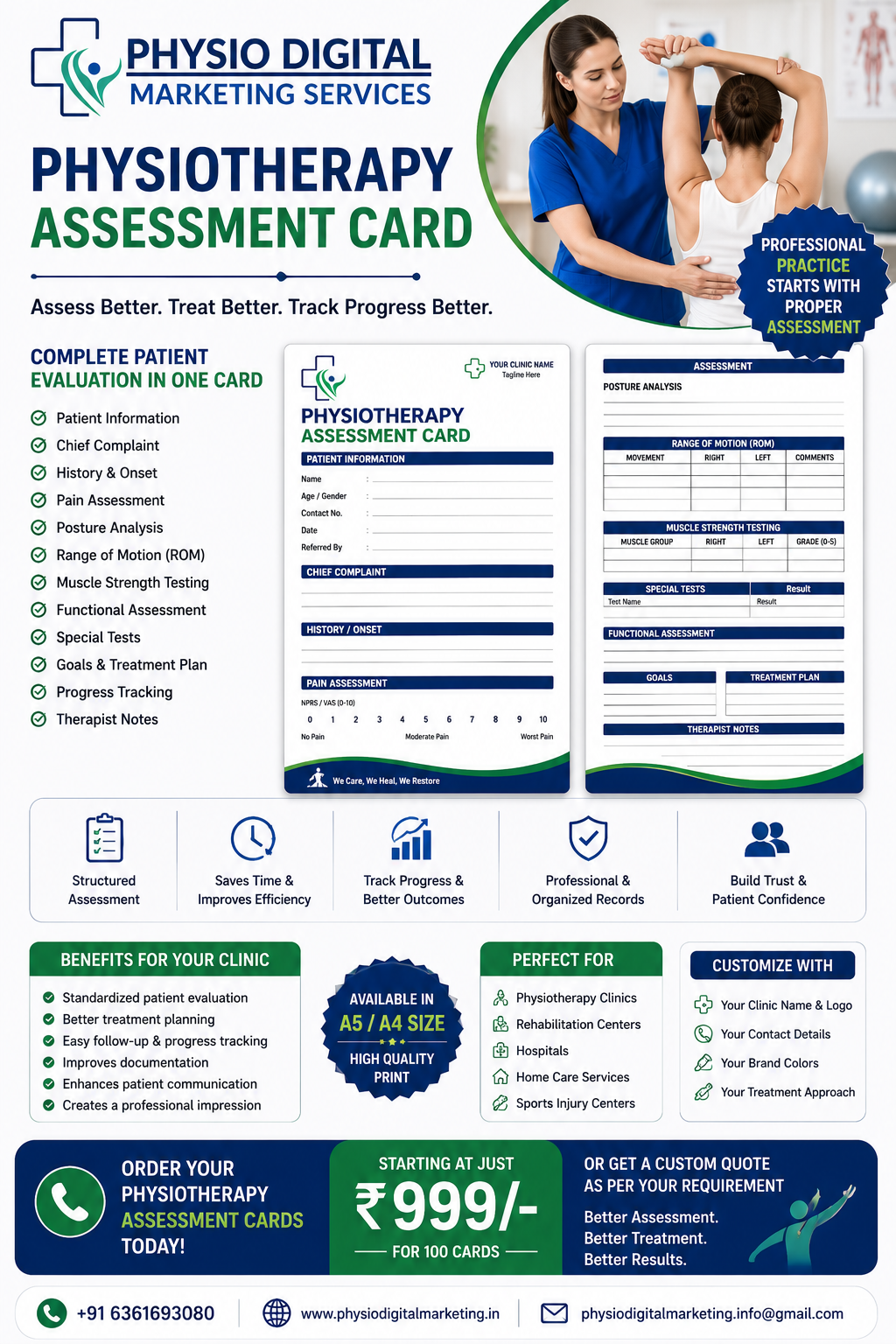Physiotherapy Assessment Card
