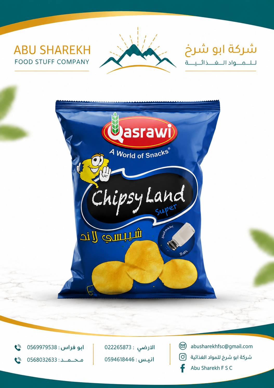 شيبسي لاند بطعم الملح 1/40