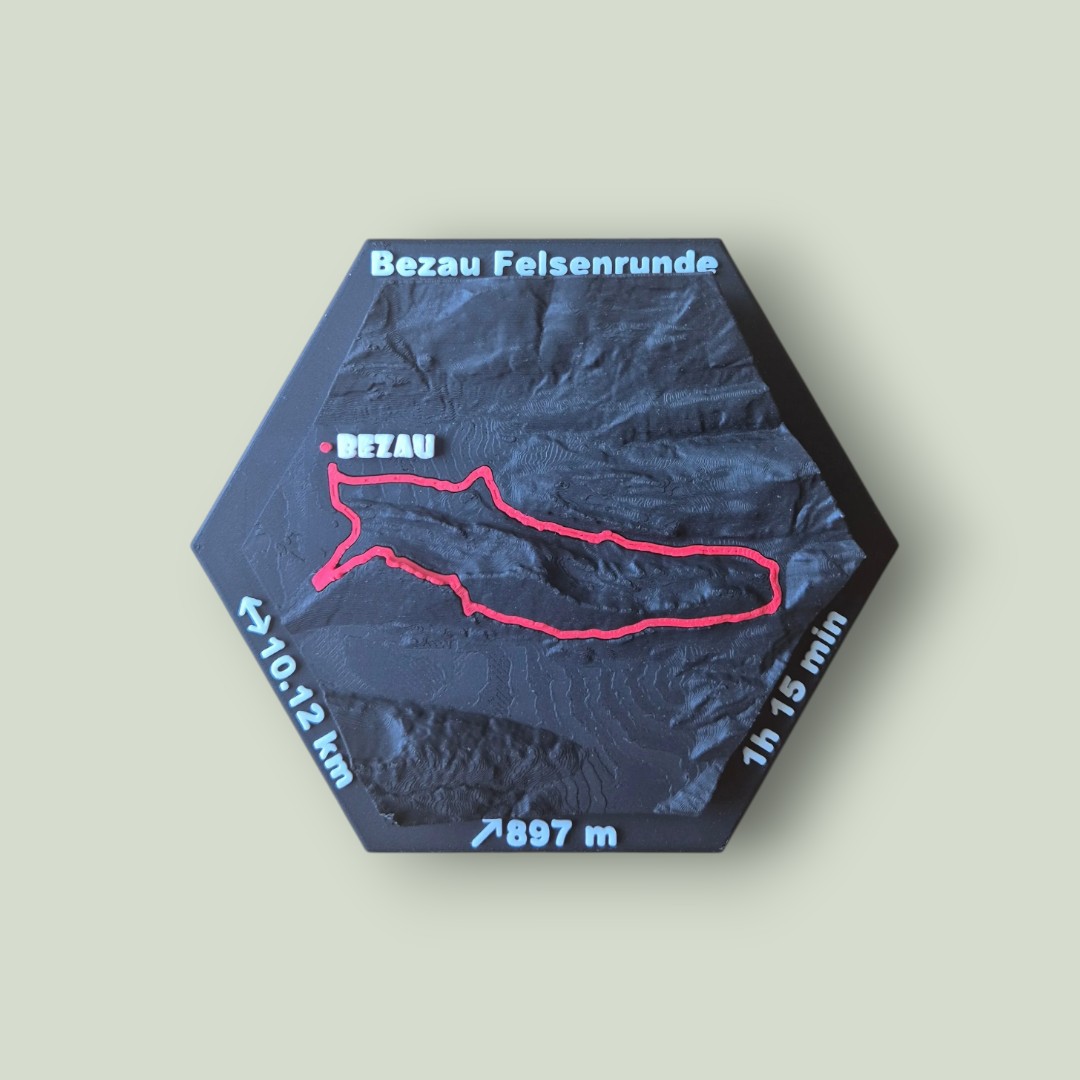Bezau Felsenrunde 3D-Karte