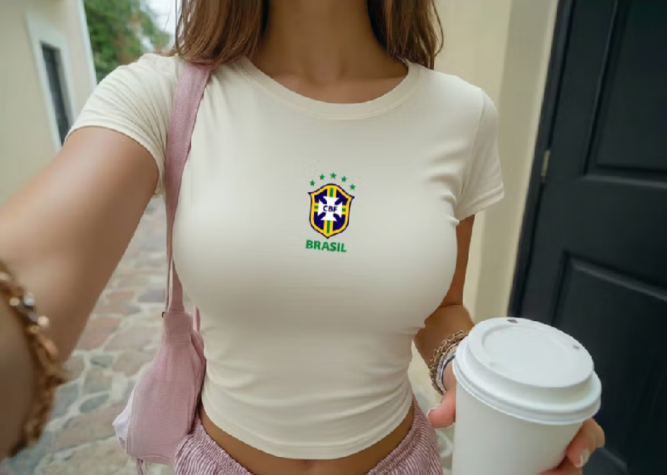 Babylook Brasil Slim Fit Babytee Suplex de Compressão