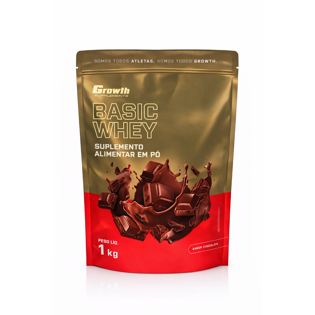 Basic Whey 1kg Growth Supplements – Chocolate