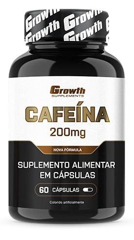Cafeína 200mg (60 Cápsulas) Termogênico Growth Supplements