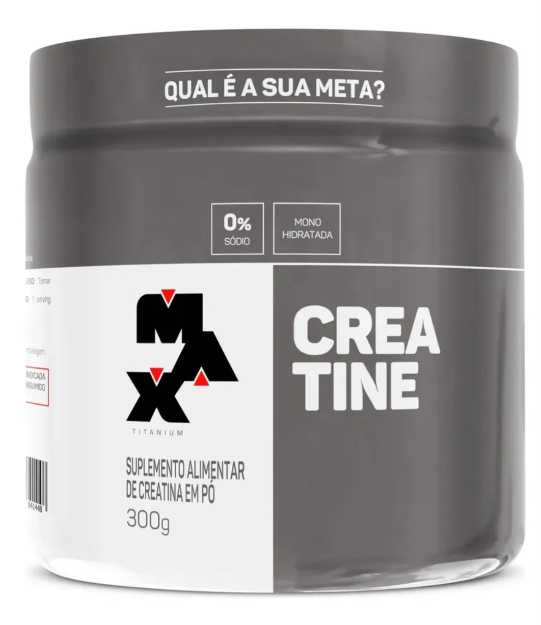 Creatina 300g Creatina Monohidratada Max Titanium Sem Sabor Alta Pureza 