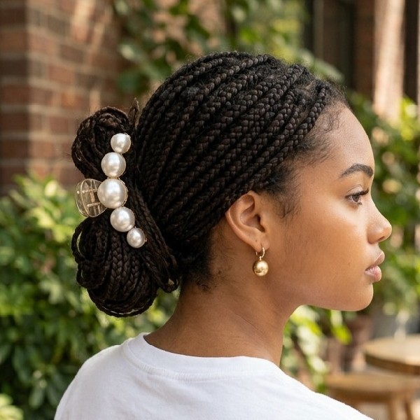 Pince à cheveux perles