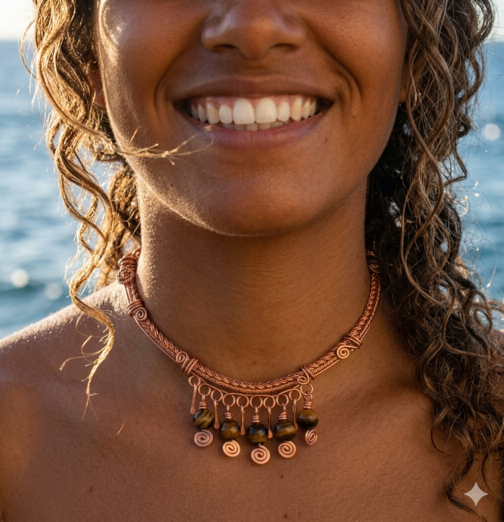 Collar artesanal de cobre