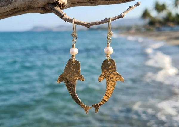 Aretes de Tiburón Ballena 