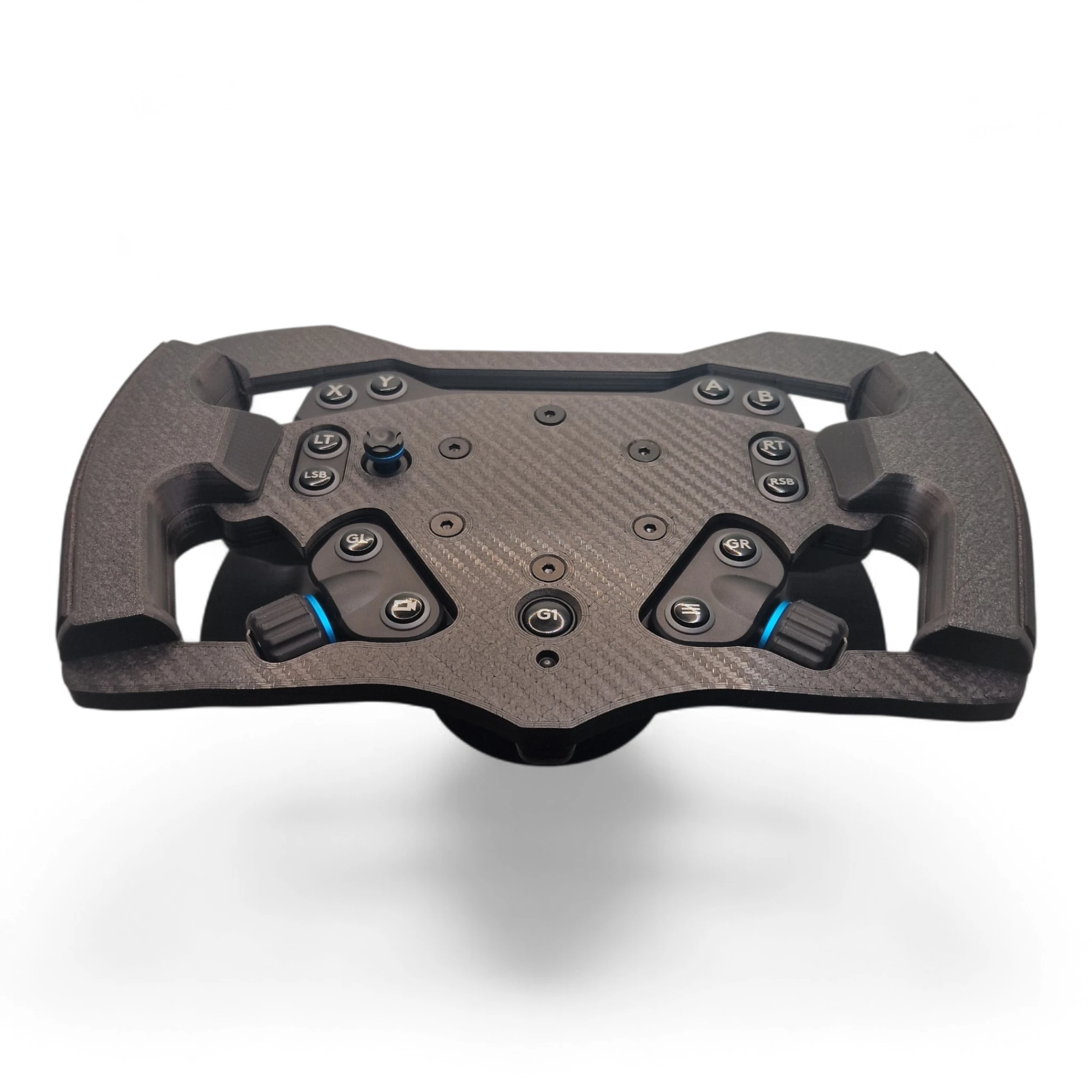 Formula 1 open-wheel rim modification built for the Logitech G RS 50 racing hub.
