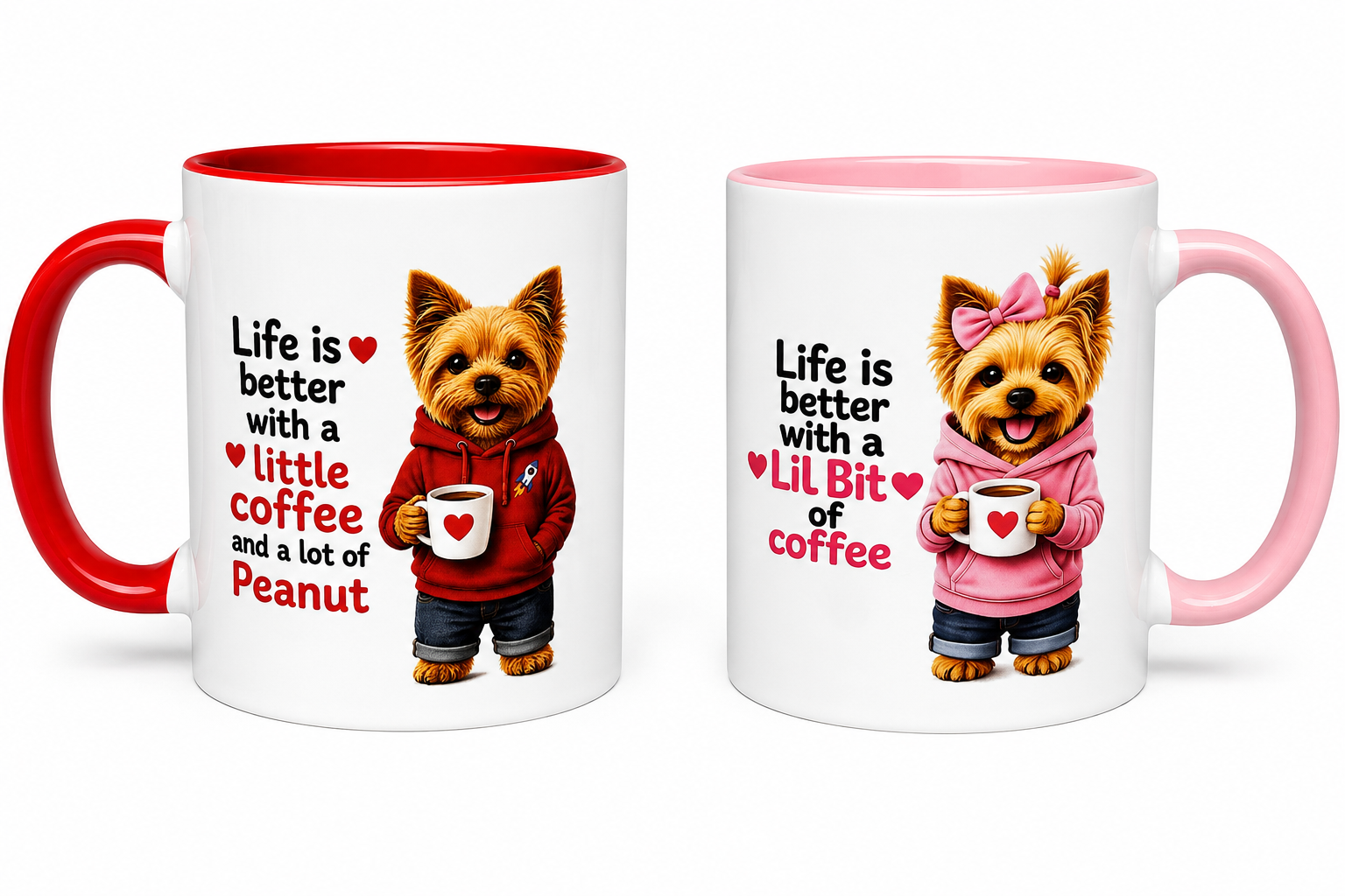 Peanut & Lil Bit Coffee Mug Set