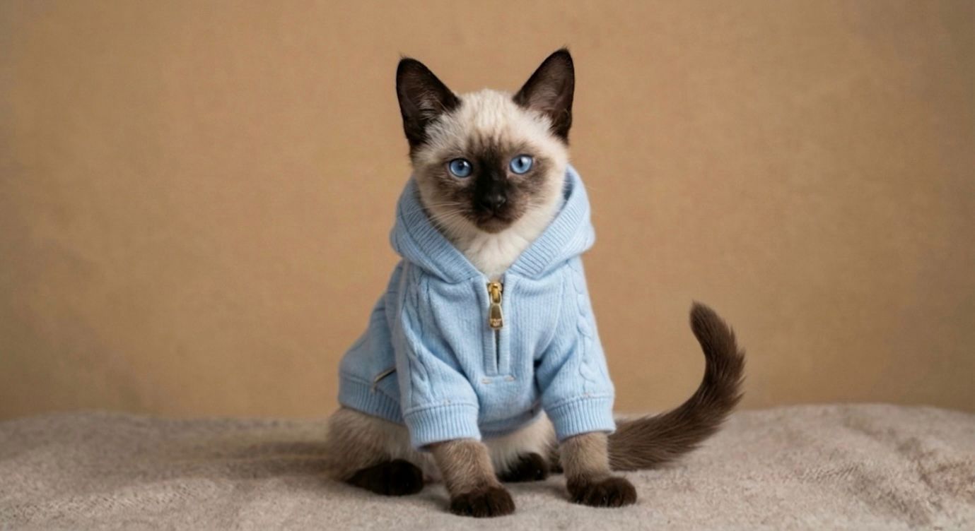 Light Blue Cat Hoodie