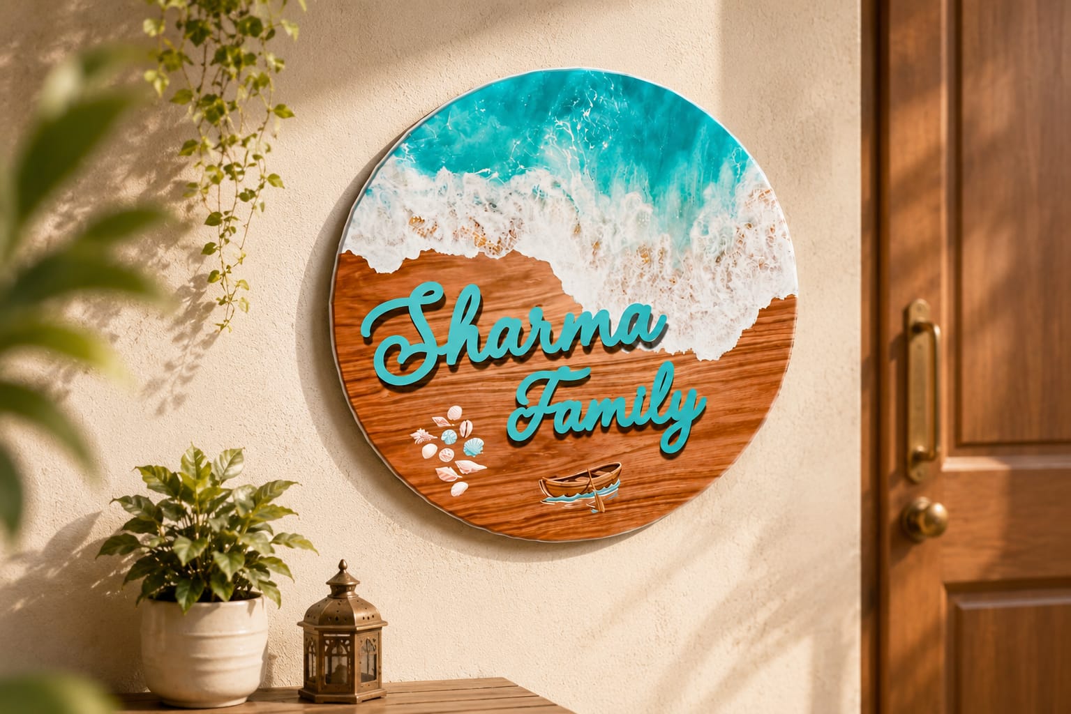 Personalized Ocean Wave Name Plate