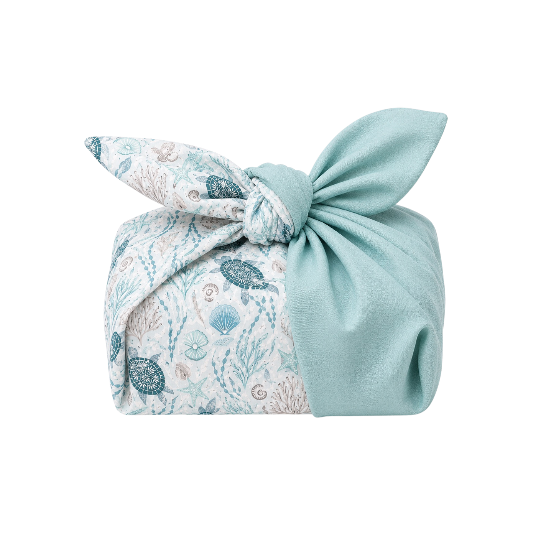 Atlantis Reversible Cotton Furoshiki Gift Wrap 