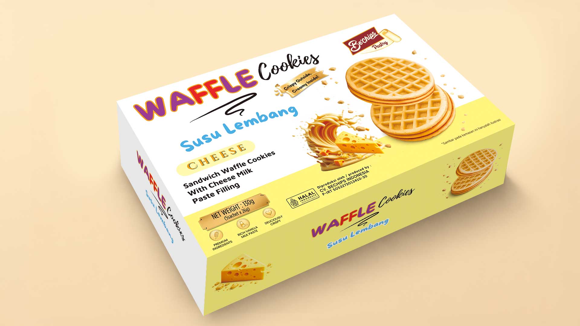 Waffle Cookies Keju Susu Lembang