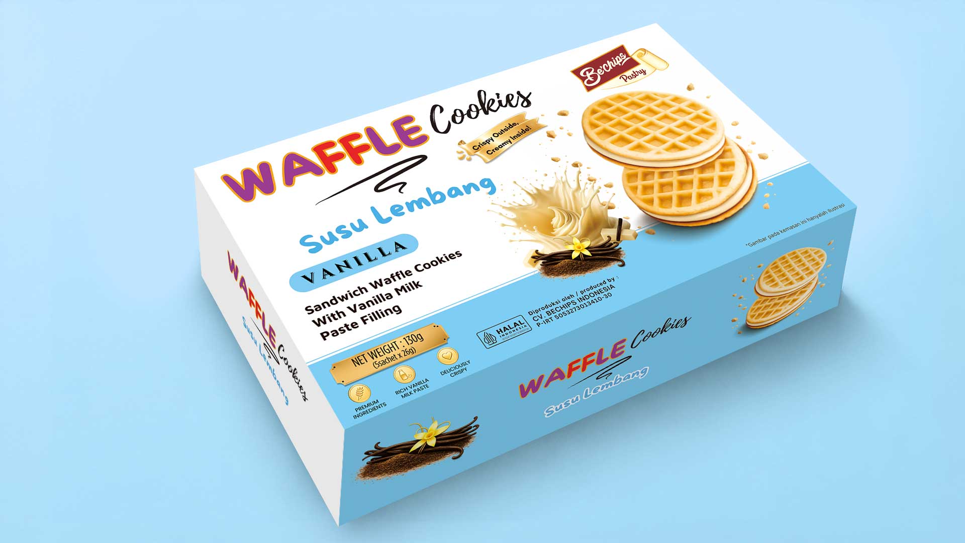 Waffle Cookies Vanilla Susu Lembang