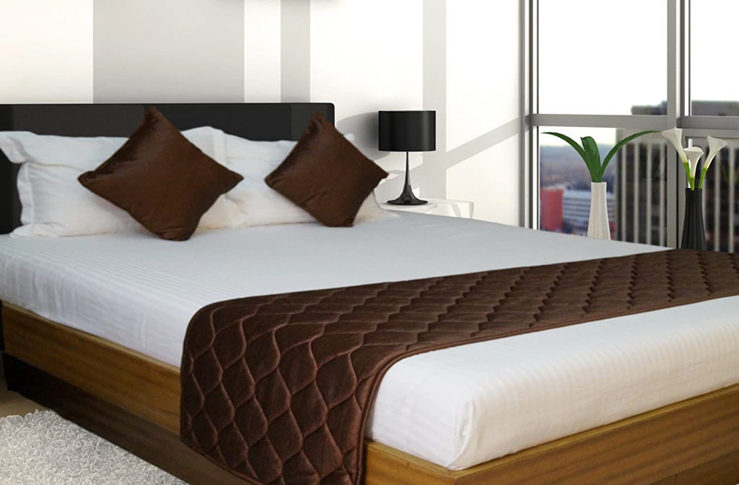 Long Crush Fabric Premium Hotel Bedrunner set