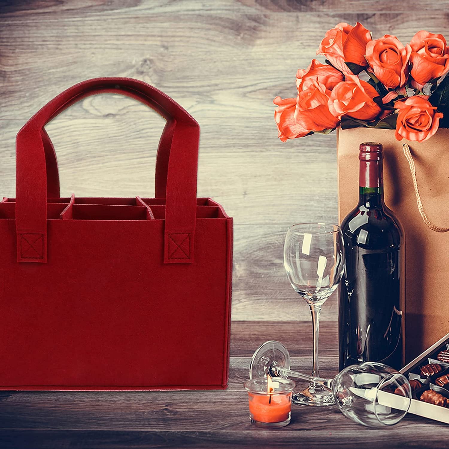 Premium Felt Wine Bottle Holder