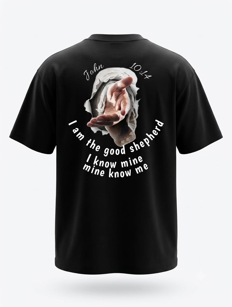 The Good Shepherd Oversized T-Shirt | John 10:14 | Premium Heavy GSM Cotton