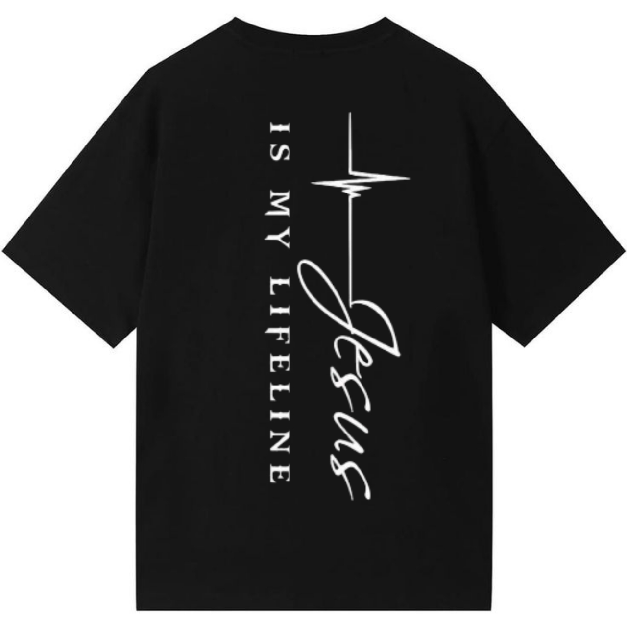 "Jesus Is My Lifeline" Oversized Drop Shoulder T-Shirt | Heavy GSM Premium Cotton