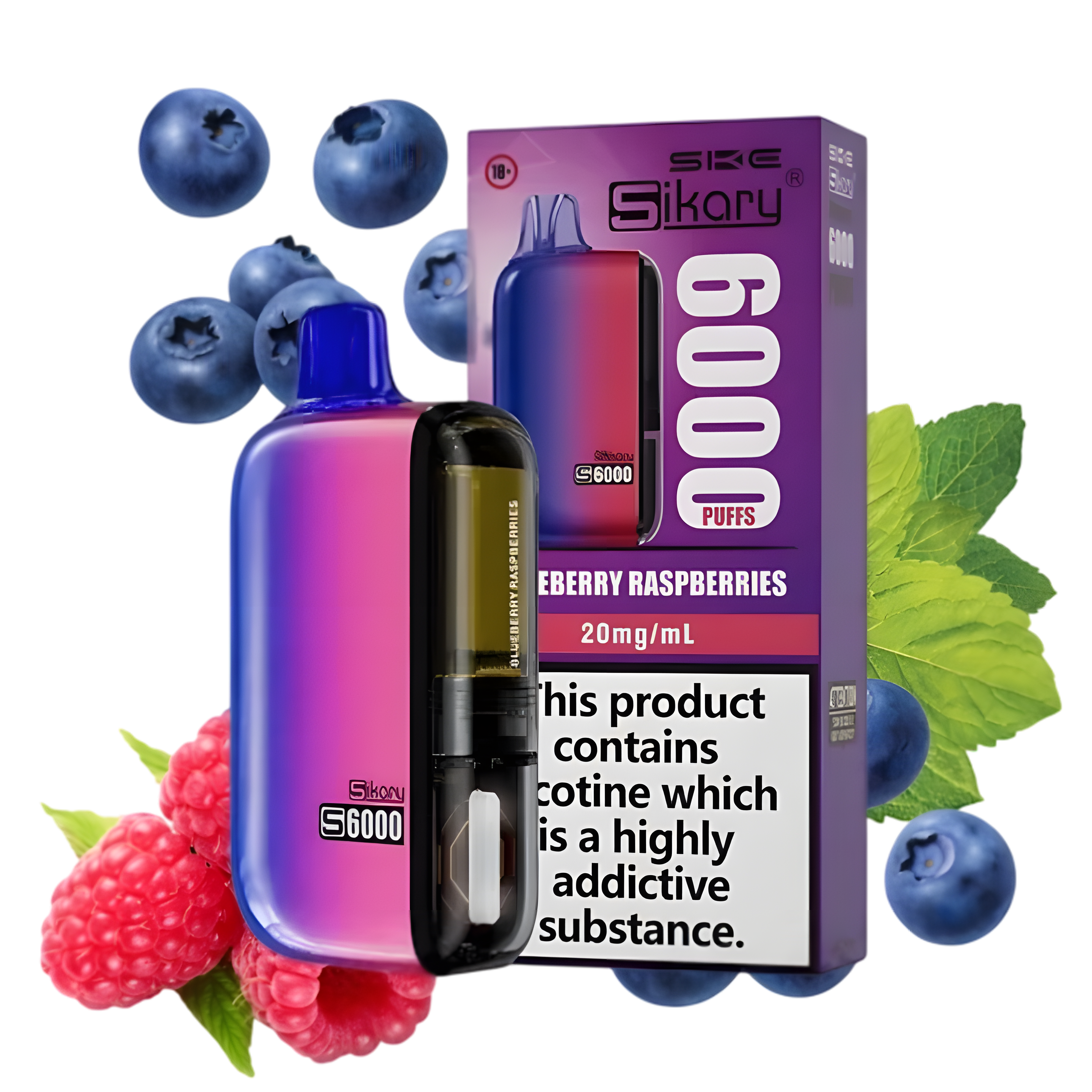 Sikary S6000 Blueberry raspberries