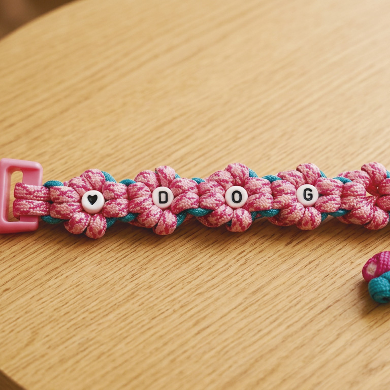 Collar tejido con paracord 