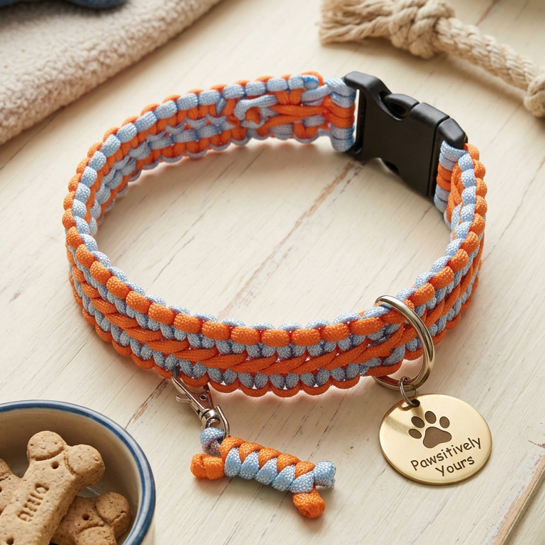 Collar tejido con paracord