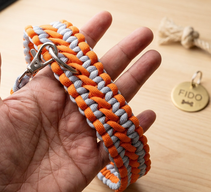 Collar tejido con paracord
