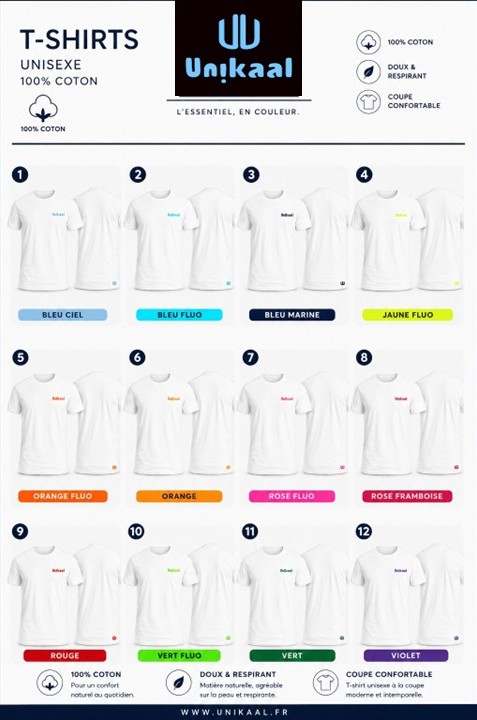 T-shirt gamme "BASIQUE"